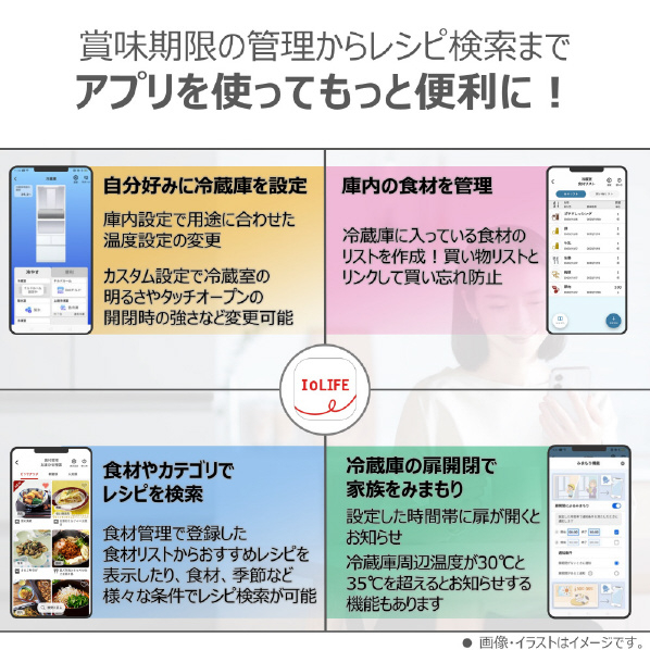 賞味期限の管理からレシピ検索まで。アプリを使ってもっと便利に！