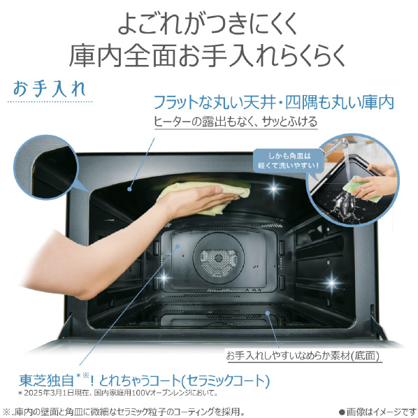 よごれがつきにくく庫内全面お手入れらくらく