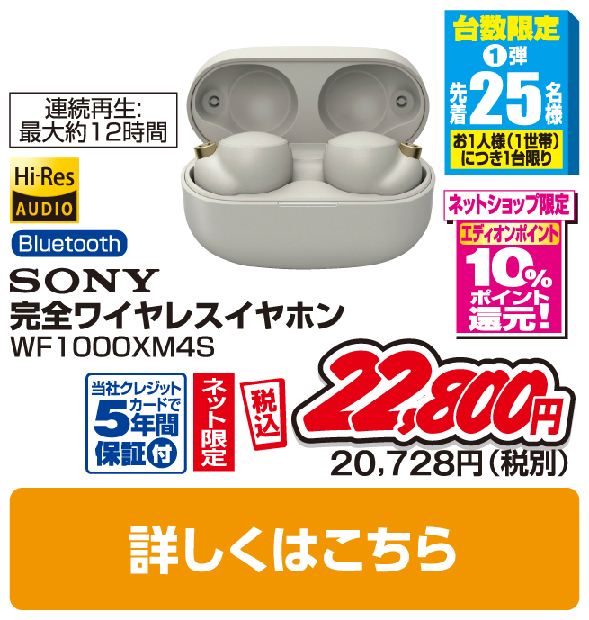 SONY ワイヤレスノイズキャンセリングステレオヘッドセット