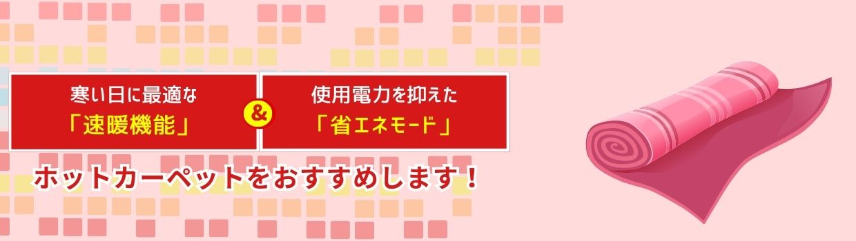 ホットカーペットをおすすめします！