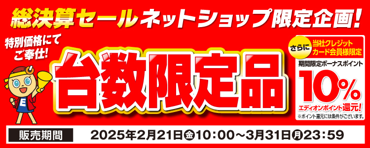 ネットショップ限定 台数限定品