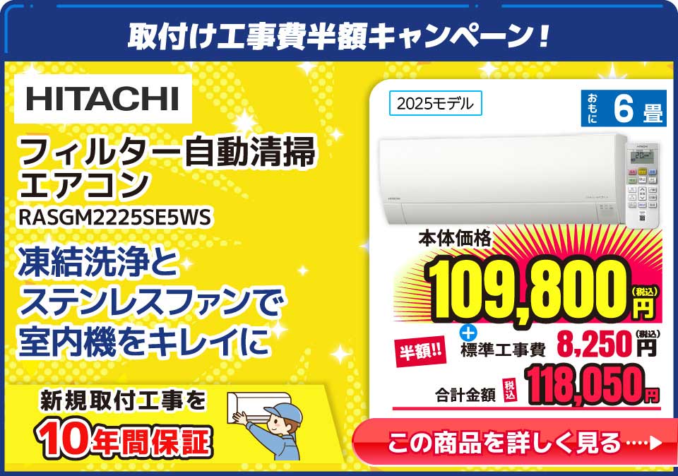 日立 RASGM2225SE5WS