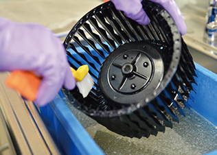 シロッコファンの洗浄