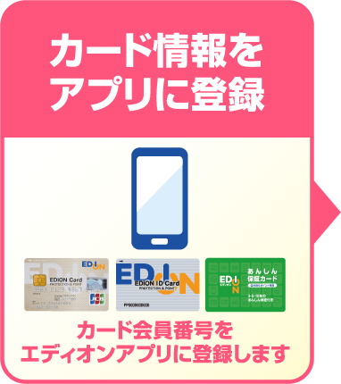 カード情報をアプリに登録
