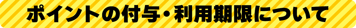 ポイントの付与・利用期限について