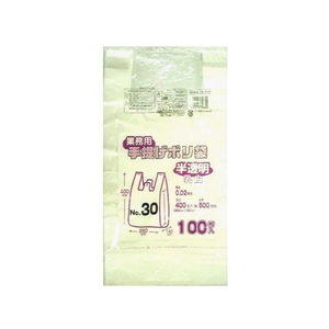 日本技研 日本技研工業/業務屋さん レジバッグ 乳白 NO.30 100枚 FC20351-イメージ1