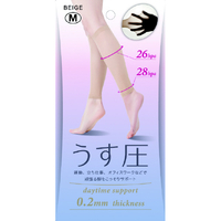 アルファックス 極薄着圧サポーター(Mサイズ・2枚入・1足組) ベージュ ｺﾞｸｳｽﾁﾔｸｱﾂｻﾎﾟ-ﾀ-Mﾍﾞ-ｼﾞﾕ