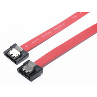 Bullet 超薄型シリアルATA3ケーブル flatタイプ ラッチ付(15cm) レッド SAF15RD