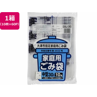 ジャパックス 大津市指定 ごみ袋 中 30L 10枚×60P FC437RG-OSJ30