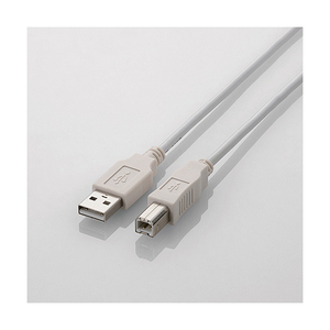 エレコム USB2．0ケーブル(2．0m) ホワイト U2C-BN20WH-イメージ1