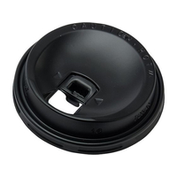 サンナップ 厚紙カップ 280ml用フタ 黒 50個入 FCV2664-CRU2850BK