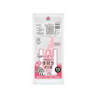 ジャパックス 手付きポリ袋 LLサイズ 約20L 乳白 15枚 FCE014S-PR30W