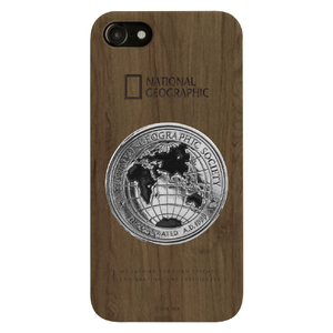 National Geographic iPhone SE(第3世代)/SE(第2世代)/8/7用ケース Metal-Deco Wood Case ウォルナット NG13000I8-イメージ1