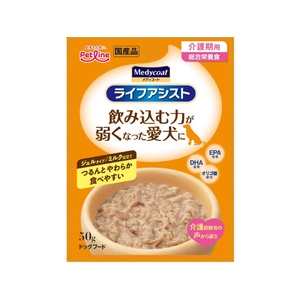 ペットライン メディコート ライフアシスト 飲み込む力が弱くなった愛犬に ジェルタイプ ミルク仕立て 50g FCJ195U-MCL-2-イメージ1