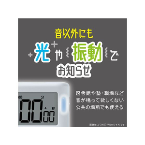 ソニック トキ・サポ めざせ合格カウントダウン タイマー 100時間 ホワイト FCB6667-LV-3457-W-イメージ6