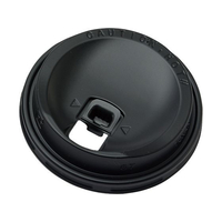 サンナップ 厚紙カップ 400ml用フタ 黒 50個入 FCV2665-CRU4050BK