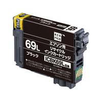 エコリカ エプソン用リサイクルインクカートリッジICBK69L F931797-ECI-E69L-B