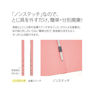 プラス 年組番氏名フラットファイル A4タテ ピンク 10冊 FCA6359-79-278 NO021GA-イメージ6