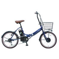 PELTECH 20型折り畳み電動アシスト自転車 外装6段 ネイビー TDN-206L-NV-8AH