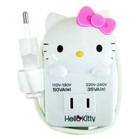 カシムラ 海外旅行用薄型変圧器 旅行家電シリーズ HelloKitty ホワイト TK1