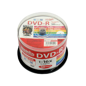 磁気研究所 録画用DVD-R 1-16倍速 CPRM対応 インクジェットプリンタ対応 50枚入り HDDR12JCP50-イメージ1