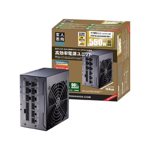 玄人志向 80PLUS GOLD取得 ATX電源 550W(フルプラグインタイプ) 玄人志向 電源 80+ Gold GKシリーズ KRPW-GK550W/90+-イメージ1