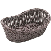 萬洋 樹脂バスケット 舟型 大 91-010C こげ茶 FC177LL-4125100