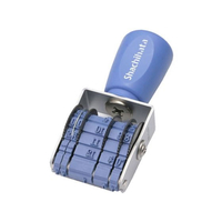 シヤチハタ 回転ゴム印 エルゴグリップ 欧文トビ日付 明朝体 5号 FCF904T-NFB-5M