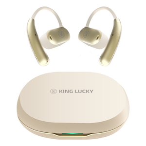 KINGLUCKY オープンイヤー型(空気伝導式)完全ワイヤレスイヤフォン i31Pro Max ゴールド I31PROMAXGD-イメージ4