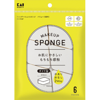 貝印 ファンデーションスポンジバリュー(SBR)ダイヤ6P KQ3299ﾌｱﾝﾃﾞｽﾎﾟﾝｼﾞﾀﾞｲﾔ6P