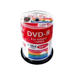 磁気研究所 録画用DVD-R 1-16倍速 CPRM対応 インクジェットプリンタ対応 100枚入り HDDR12JCP100-イメージ1