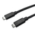 イツワ商事 USB TYPE-C TO C ケーブル 20GBPS PD240W 1．0M MODGET 黒 ITC20G2510BK-イメージ2
