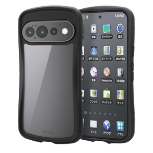 エレコム Google Pixel 11/11 Pro用Grippy ハイブリッドケース フレームカラー ブラック PM-P262GRPFCBK-イメージ3