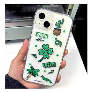BOOGIE WOOGIE iPhone 13用オーロラケース Green BW22002I13GN-イメージ12