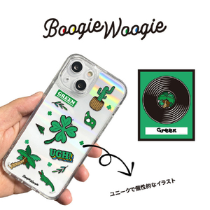 BOOGIE WOOGIE iPhone 13用オーロラケース Green BW22002I13GN-イメージ5