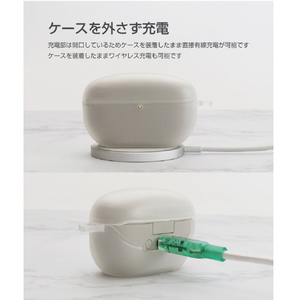 musashino LABEL WF-1000XM5用ソフトカバー マットクリア CP-WF10XM5C2/MC-イメージ4