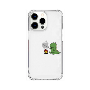 AKAN iPhone 13 Pro用ソフトタフケース たき火 グリーン AK21002I13P-イメージ1