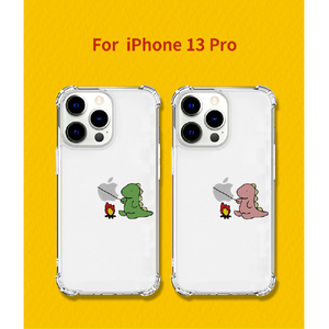 AKAN iPhone 13 Pro用ソフトタフケース たき火 グリーン AK21002I13P-イメージ11