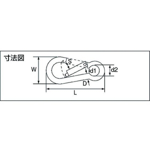 トラスコ中山 ステンレススナップフック B型 線径Φ4×開口6mm FC184FA-2080177-イメージ3