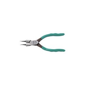 トラスコ中山 TRUSCO　スナップリングプライヤー　孔用　Φ1．0　曲爪50型 50-1B-イメージ1