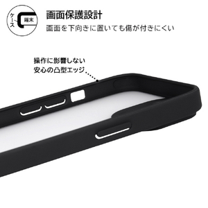 レイアウト iPhone 14/13用マットハイブリッドケース SHEER シアーホワイト/ブラック RT-P36BS4/WB-イメージ6