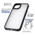 レイアウト iPhone 14/13用マットハイブリッドケース SHEER シアーホワイト/ブラック RT-P36BS4/WB-イメージ3