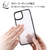 レイアウト iPhone 14/13用マットハイブリッドケース SHEER シアーホワイト/ブラック RT-P36BS4/WB-イメージ4