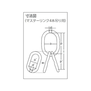 象印チェンブロック 象印/チェーンスリング100 アイタイプ 荷重2.5t線径6.3mm FC669HC-4758315-イメージ2