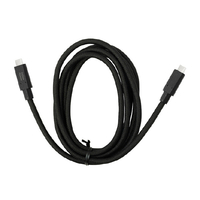 イツワ商事 USB TYPE-C TO C ケーブル 20GBPS PD240W 2．0M MODGET 黒 ITC20G2520BK