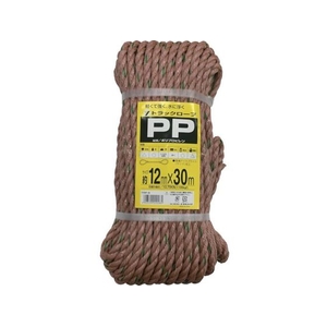 ユタカメイク ロープ PPトラックロープ(OB) 12×30 カッチ色1230バンド掛巻 FC958GT-3677427-イメージ1
