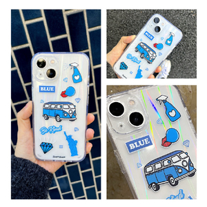 BOOGIE WOOGIE iPhone 13用オーロラケース Blue BW22003I13BL-イメージ13