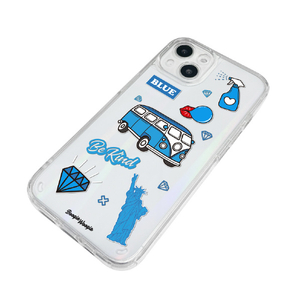 BOOGIE WOOGIE iPhone 13用オーロラケース Blue BW22003I13BL-イメージ2
