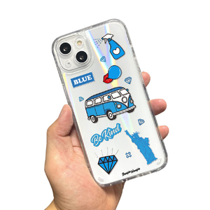 BOOGIE WOOGIE iPhone 13用オーロラケース Blue BW22003I13BL-イメージ3