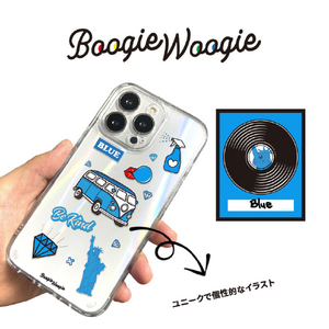 BOOGIE WOOGIE iPhone 13用オーロラケース Blue BW22003I13BL-イメージ5